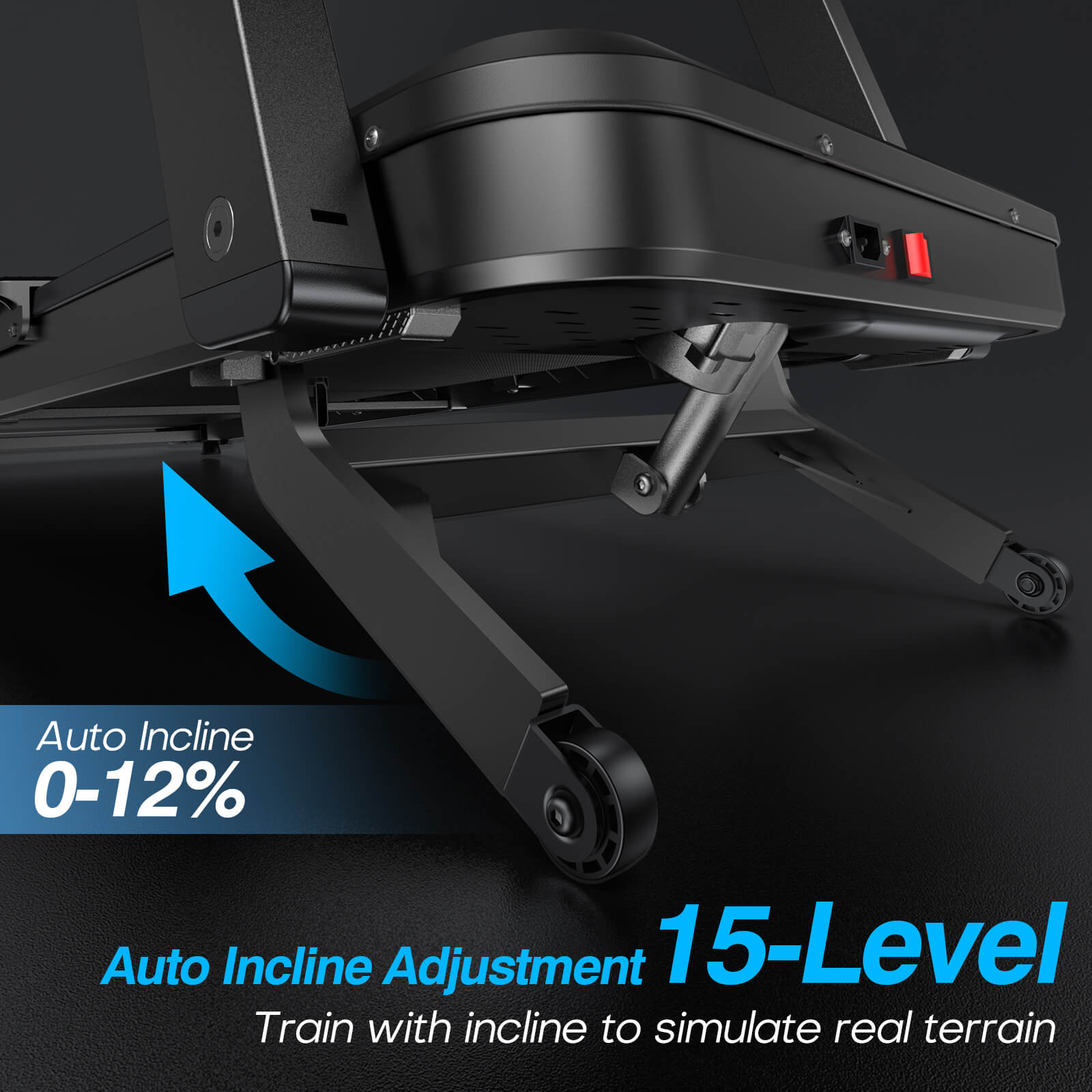 [New]TM033 Heavy-Duty 12% Auto Incline Treadmill With Screen 18.2*45 In Running Area