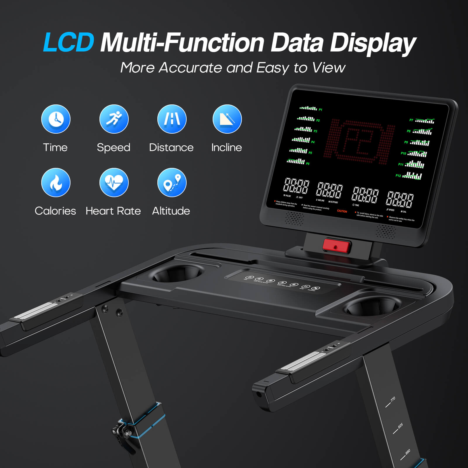 [New]TM033 Heavy-Duty 12% Auto Incline Treadmill With Screen 18.2*45 In Running Area