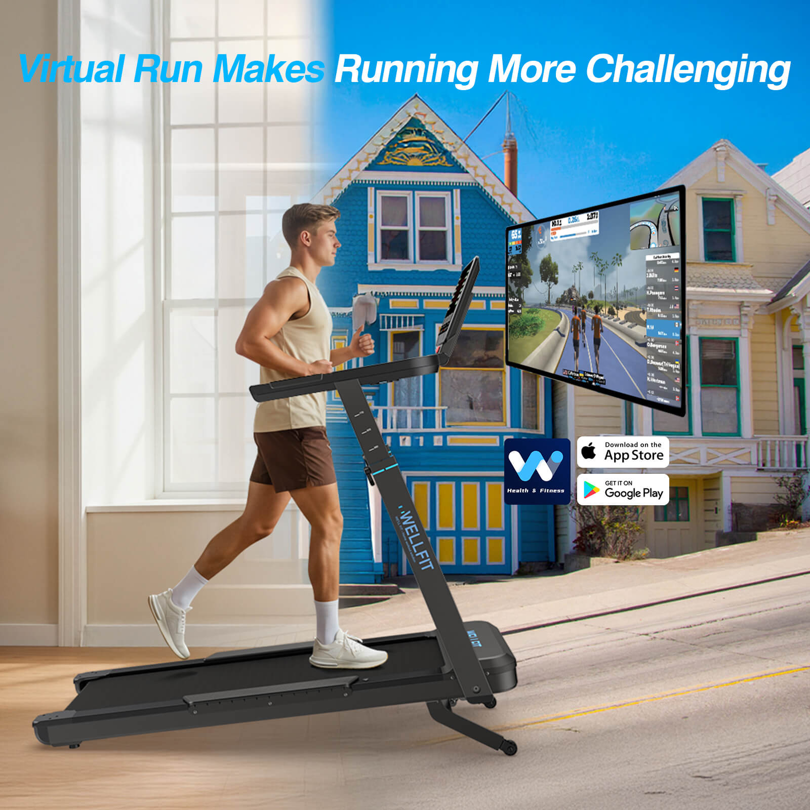 [New]TM033 Heavy-Duty 12% Auto Incline Treadmill With Screen 18.2*45 In Running Area