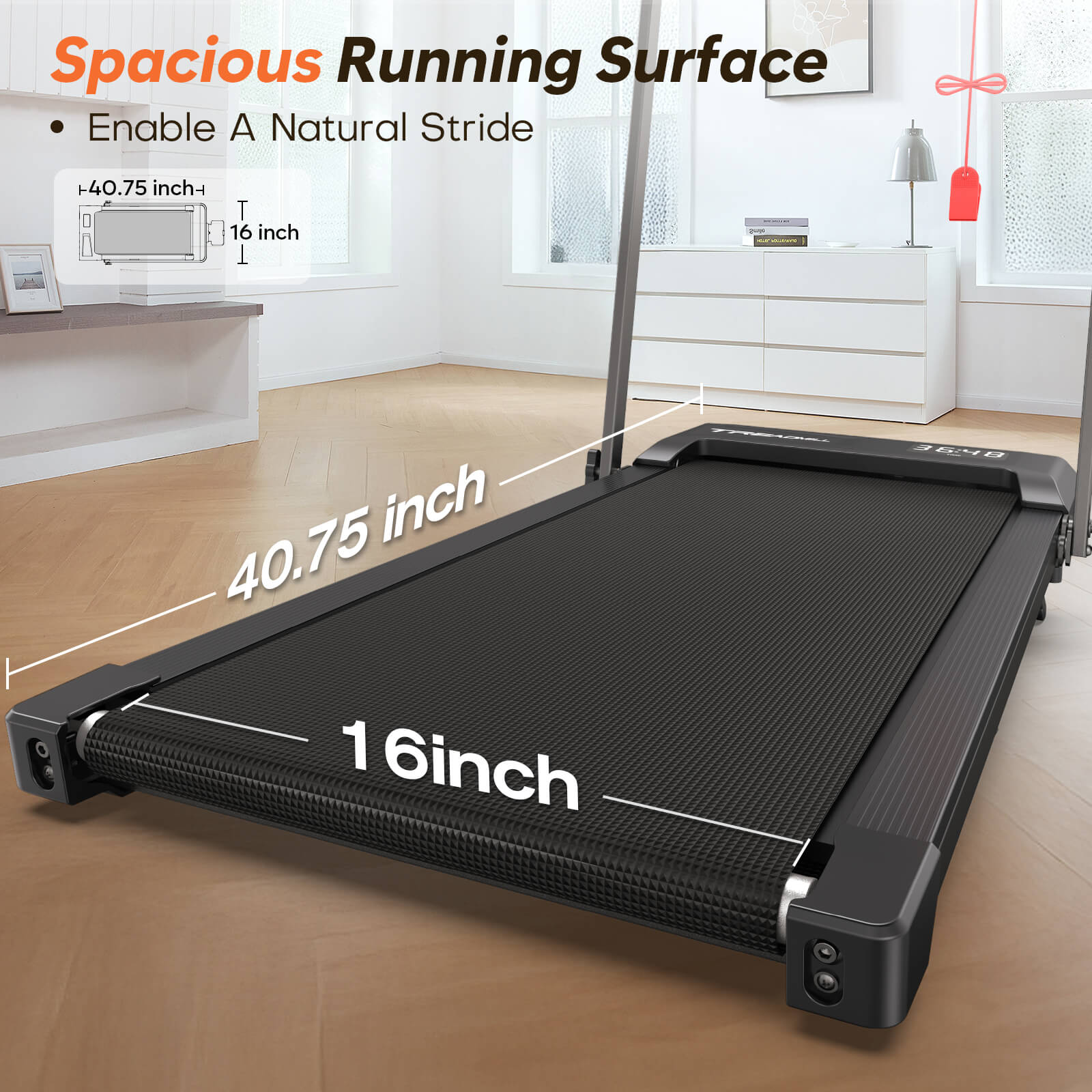 TM034 Folding Treadmill With 10% Incline