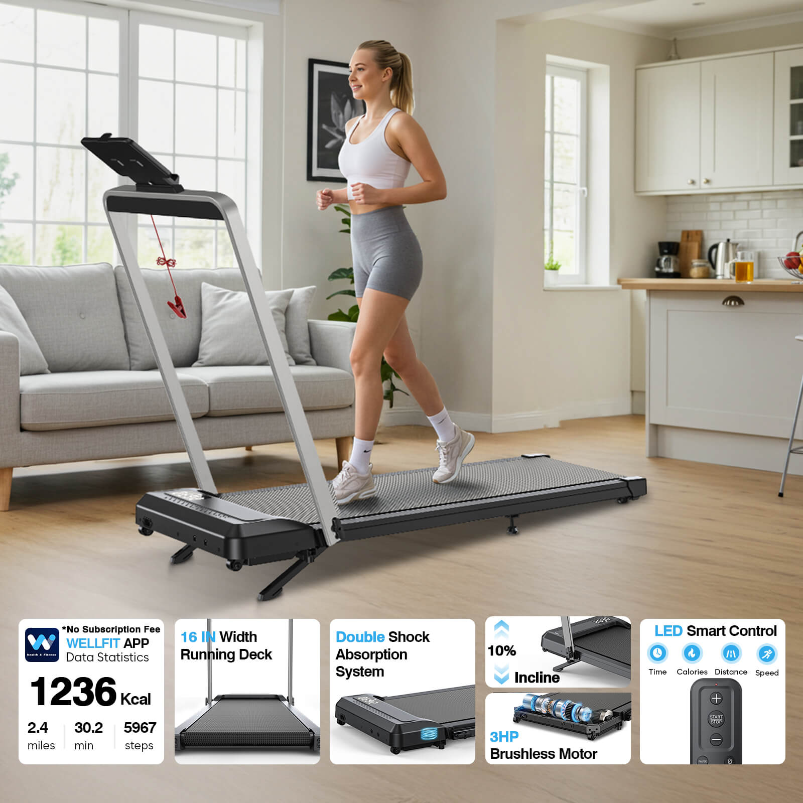 [New]TM035  Folding Treadmill With Incline