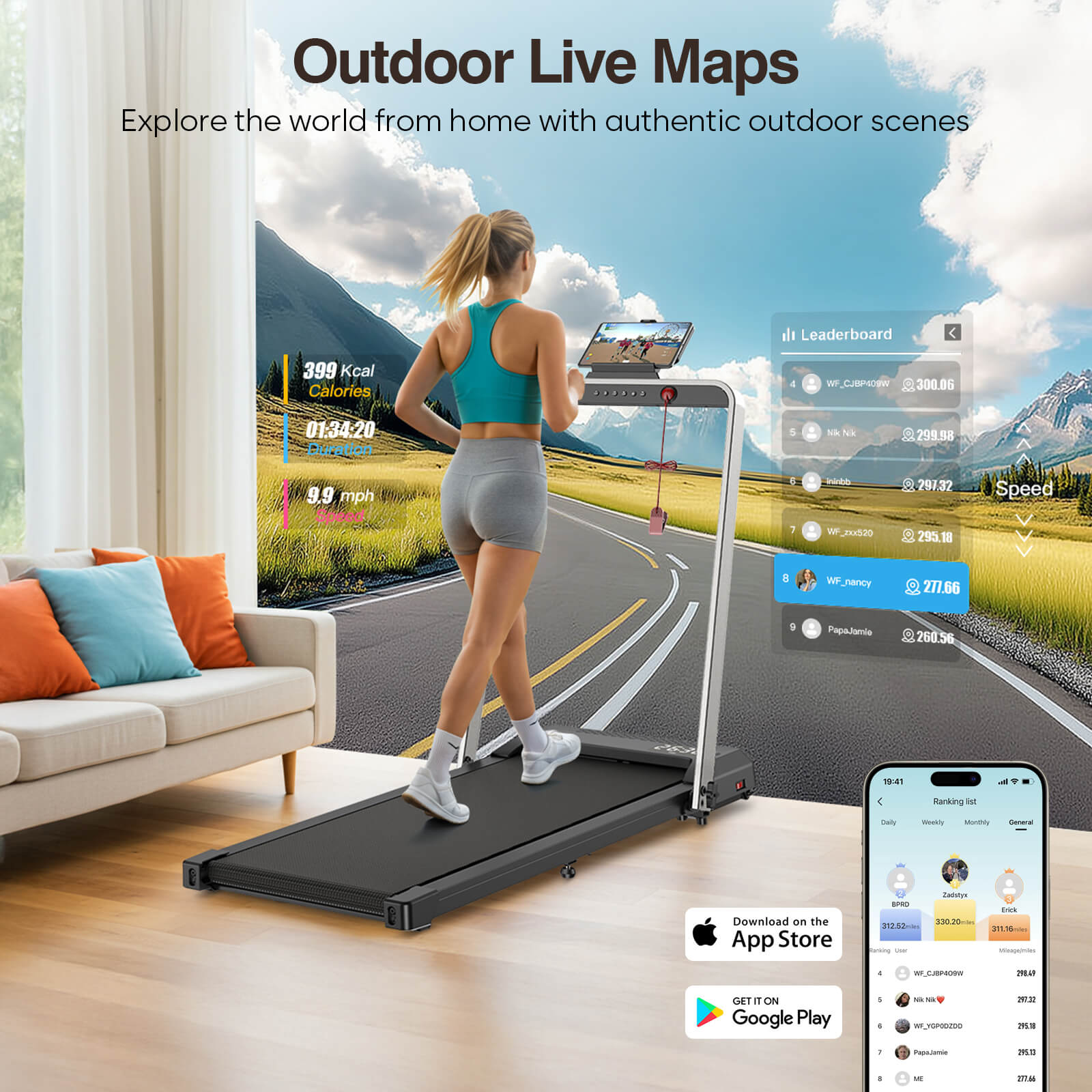 [New]TM035  Folding Treadmill With Incline