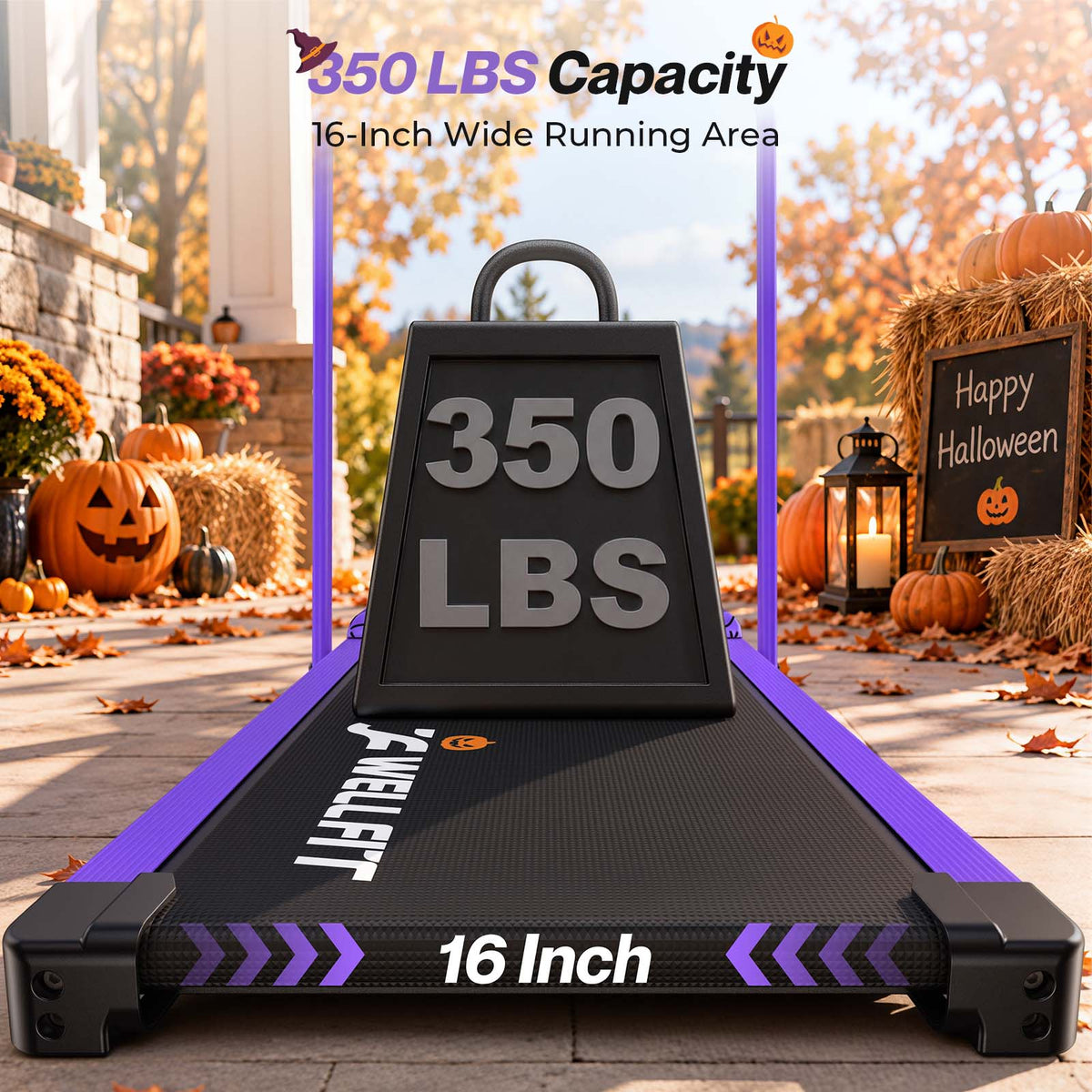 TM037 Halloween Edition-10% Incline Folding Walking Pad Treadmill