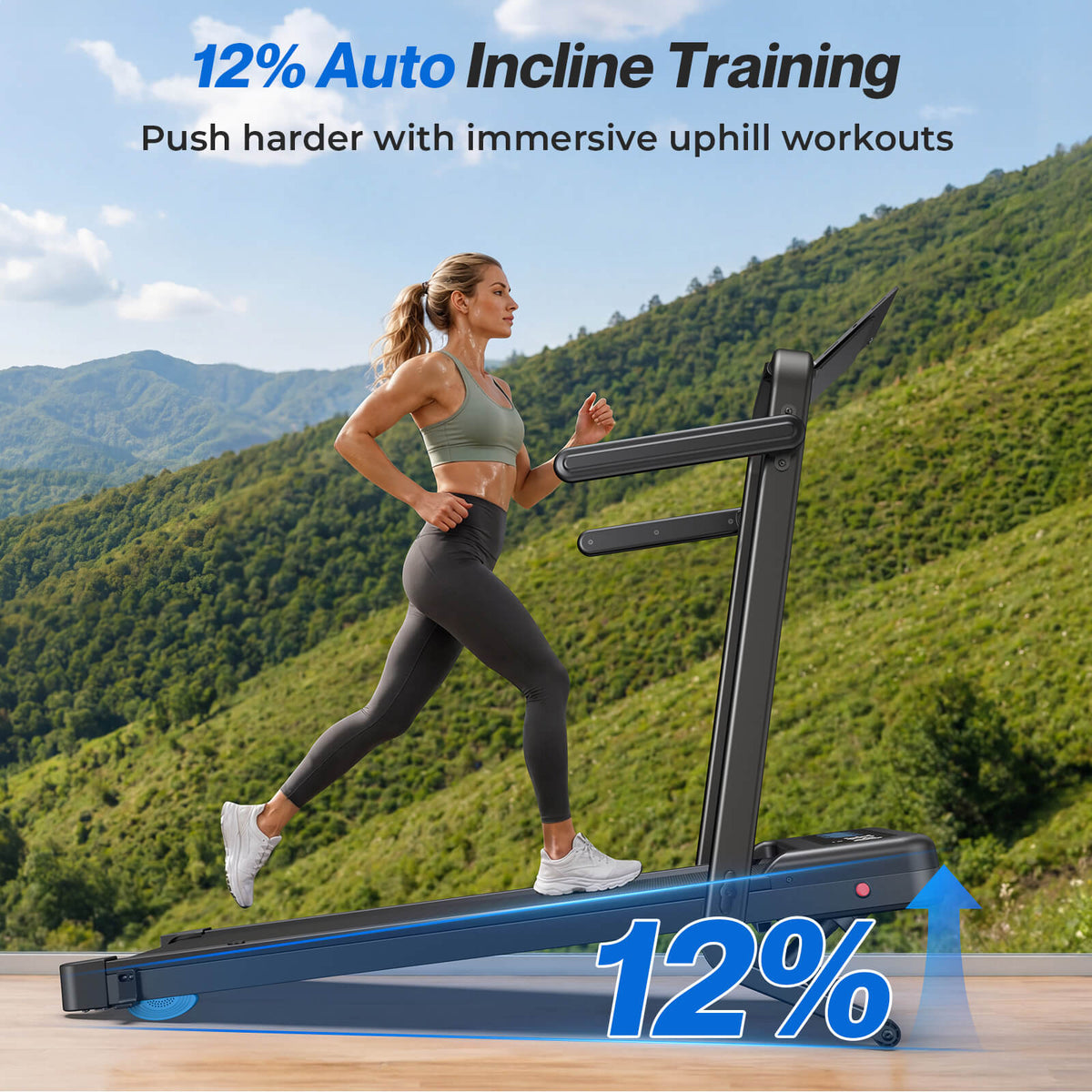 TM037 Pro Folding 12% Auto Incline Treadmill With Bosch Motor