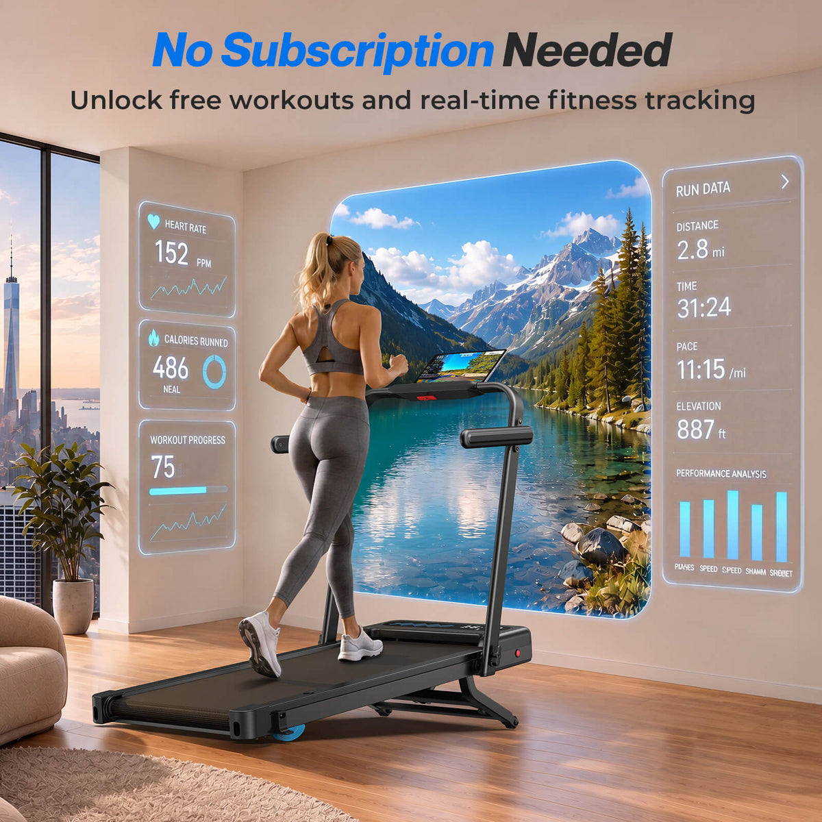 TM037 Pro Folding 12% Auto Incline Treadmill Powered by Bosch® Motor