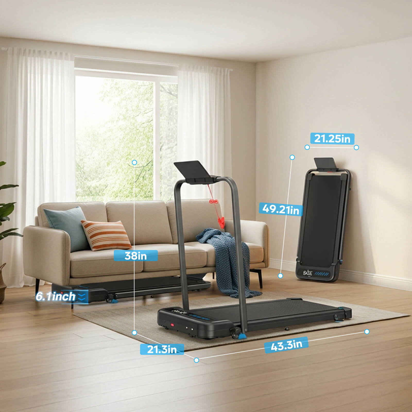 [New]TM037  Folding Treadmill With Incline For Home Use