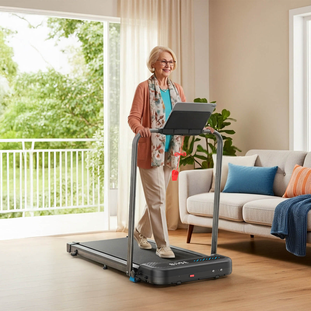 WELLFIT WELLFIT TM037 Folding Treadmill with Incline and 320 lb Capacity