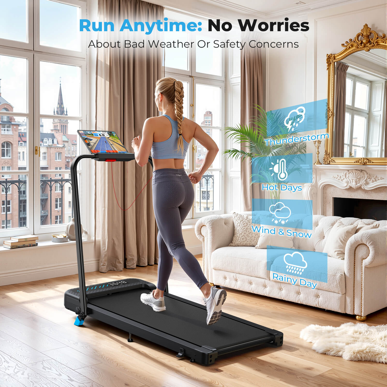 [Best Seller]TM037  Folding Treadmill With Incline 320LBS Capacity