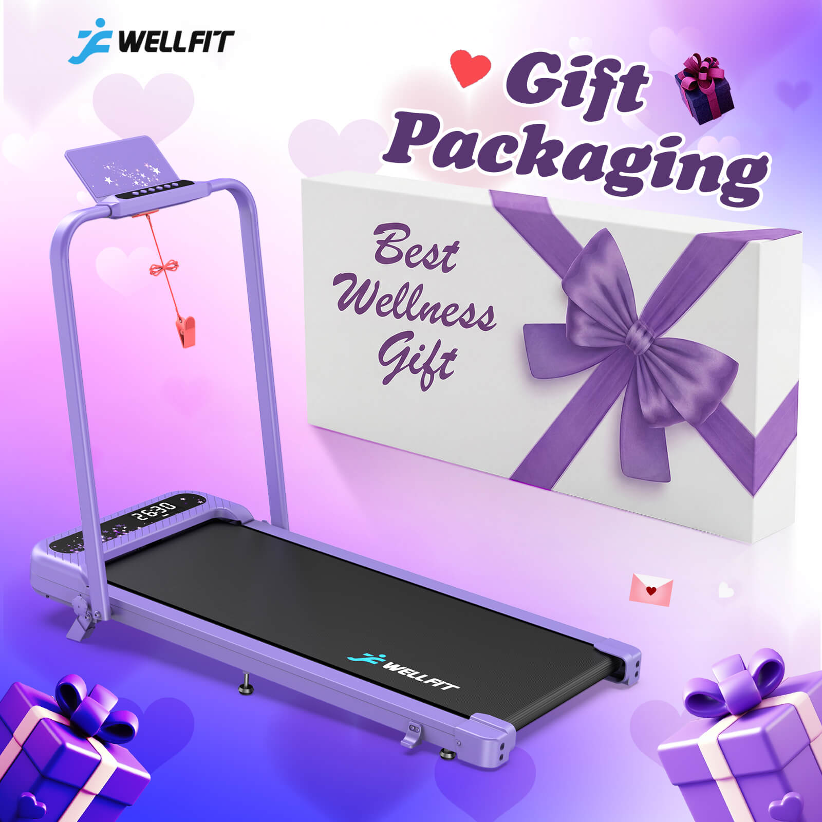 [Mother's Day Limited Edition] TM037 Fold Flat Treadmill With Gift Package
