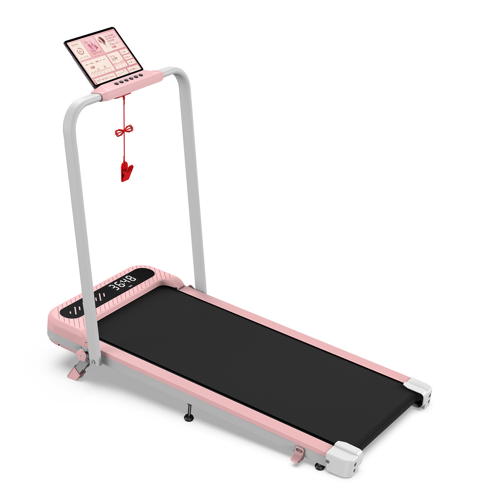 TM037 Pink Walking Pad Folding Treadmill With Incline