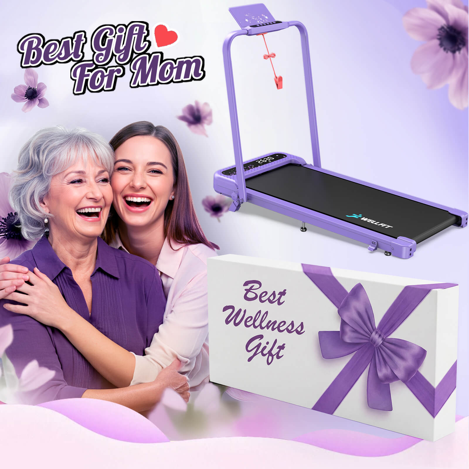 [Mother's Day Limited Edition] TM037 Fold Flat Treadmill With Gift Package