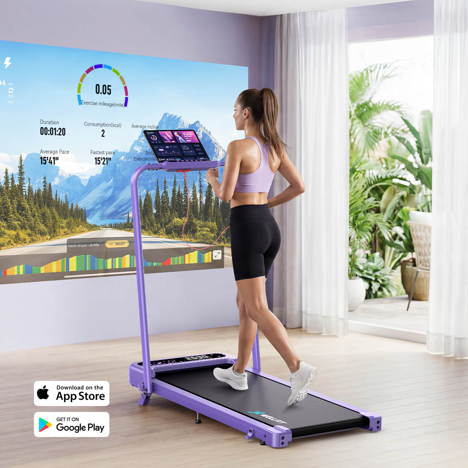 [Mother's Day Limited Edition] TM037 Fold Flat Treadmill With Gift Package