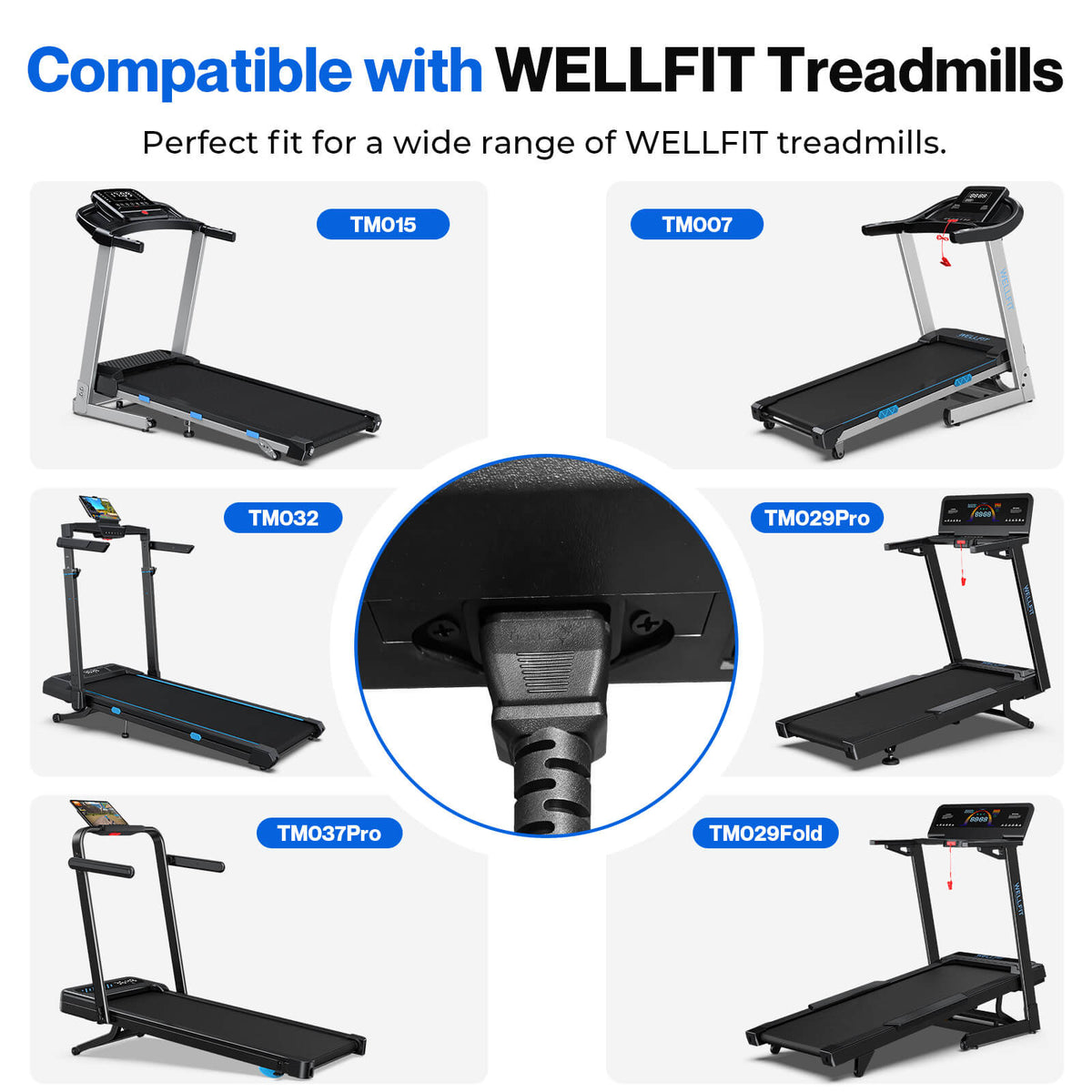 WELLFIT Treadmill 13 Feet Extension Power Cord