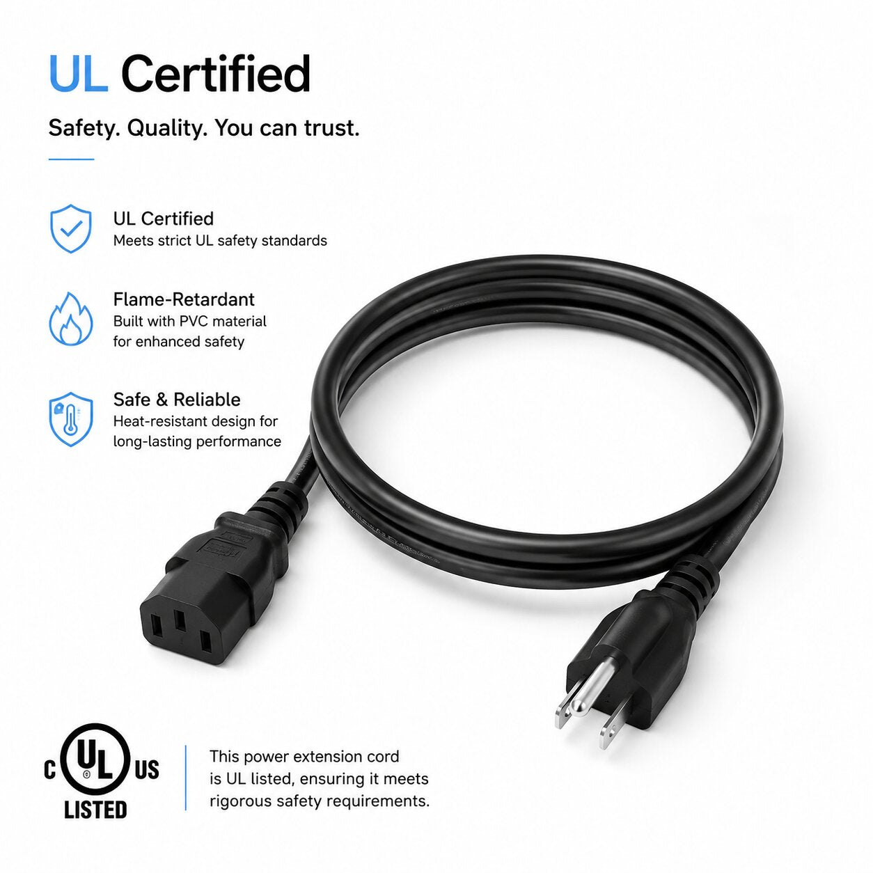 WELLFIT Treadmill 13 Feet Extension Power Cord