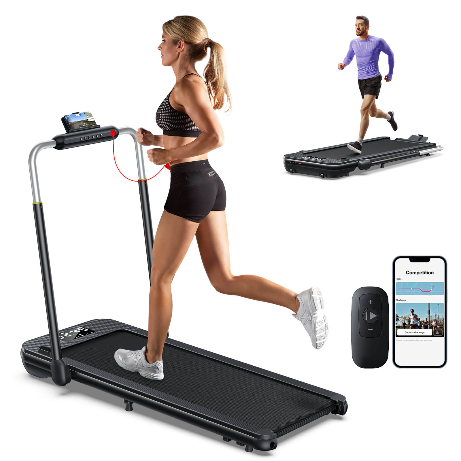 WELLFIT TM004 Foldable Treadmill With Handle