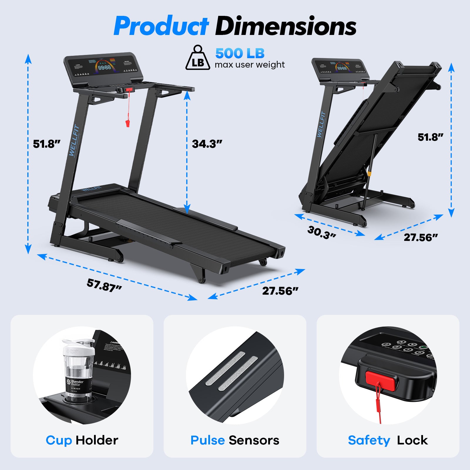 [New] TM029 FOLD-Foldable Heavy Duty Treadmill With 15% Auto Incline