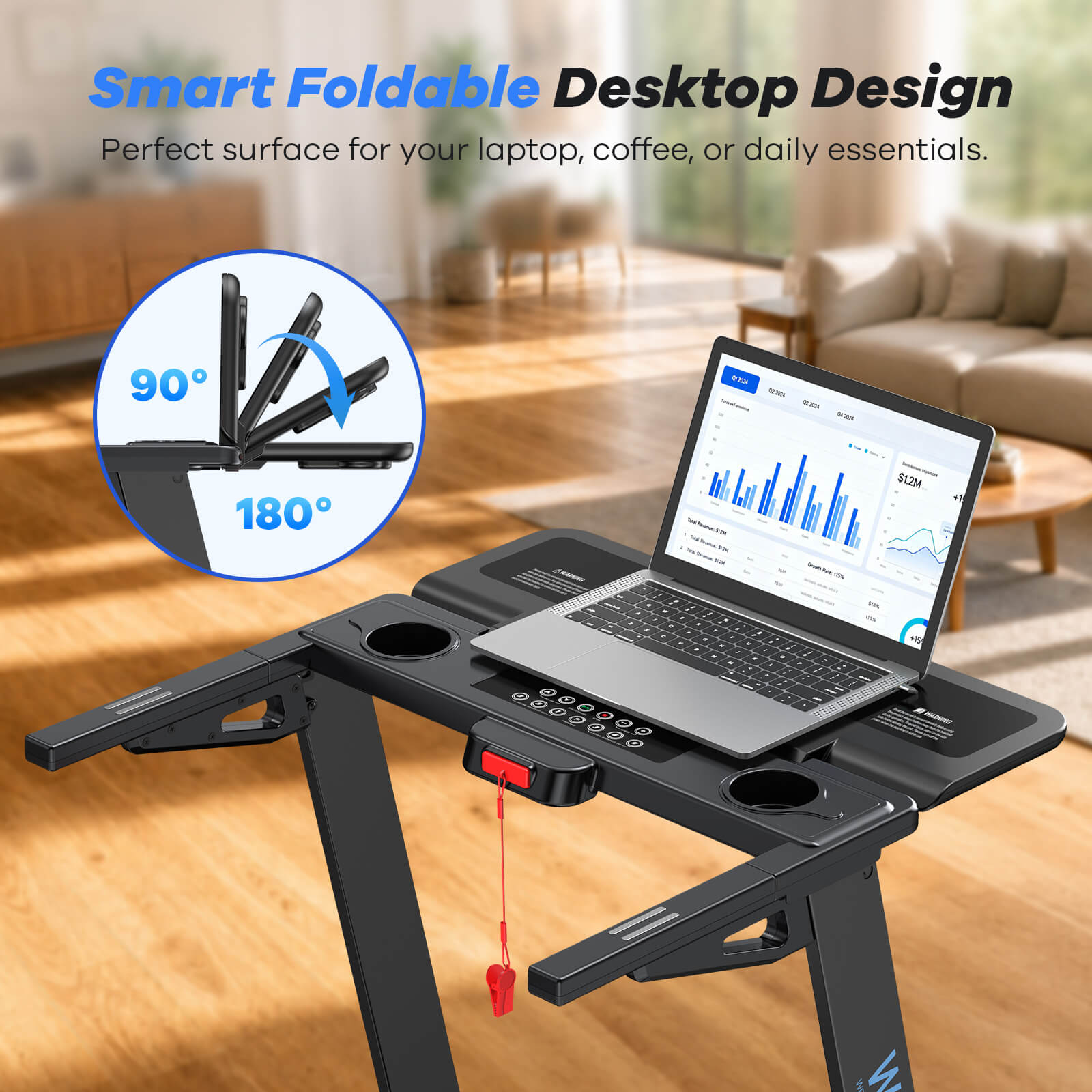 [New] TM029 FOLD-Foldable Heavy Duty Treadmill With 15% Auto Incline