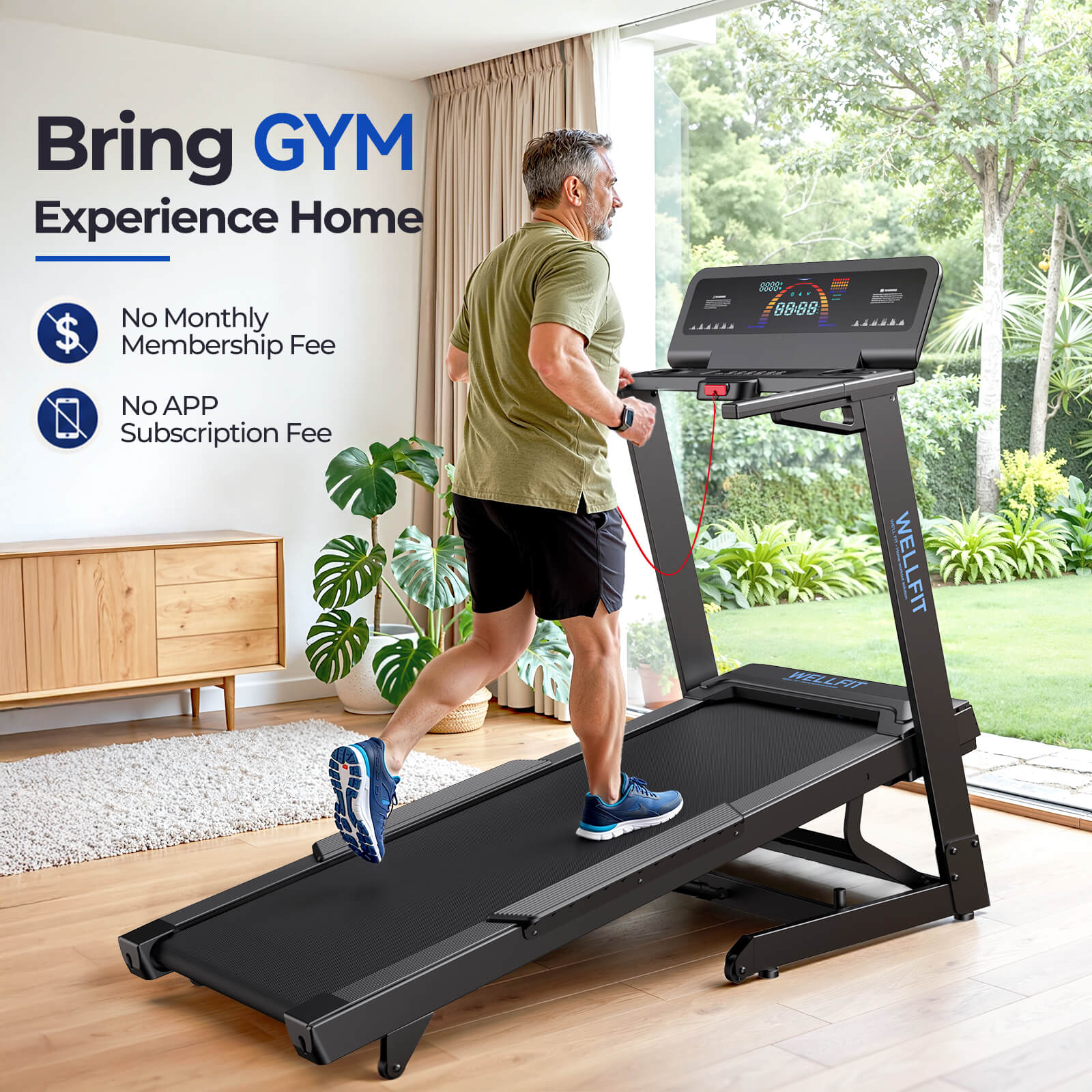 New] TM029 FOLD-Foldable Heavy Duty Treadmill With 15% Auto Incline