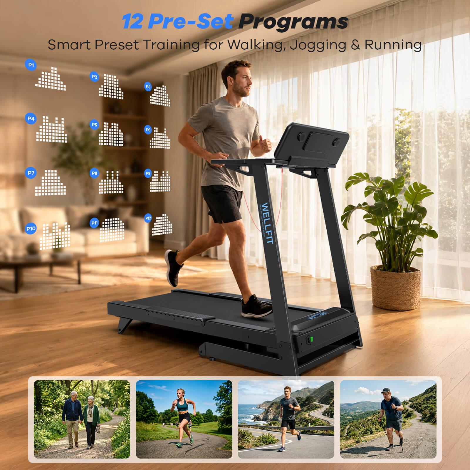 [New] TM029 FOLD-Foldable Heavy Duty Treadmill With 15% Auto Incline