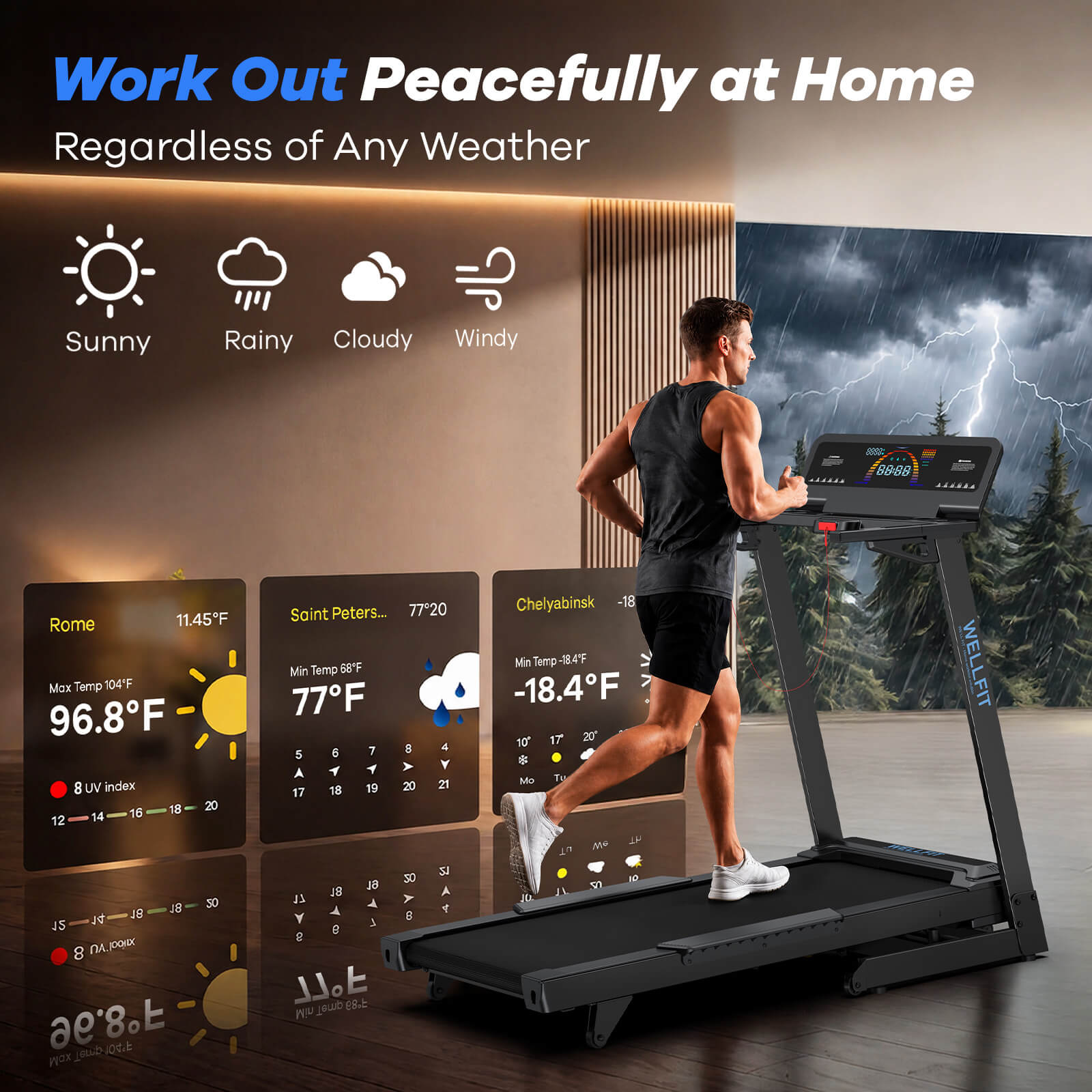 [New] TM029 FOLD-Foldable Heavy Duty Treadmill With 15% Auto Incline