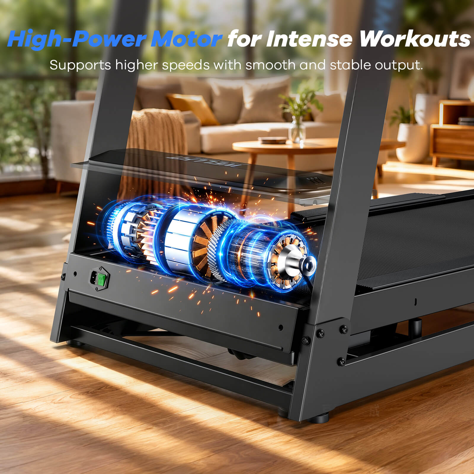 [New] TM029 FOLD-Foldable Heavy Duty Treadmill With 15% Auto Incline