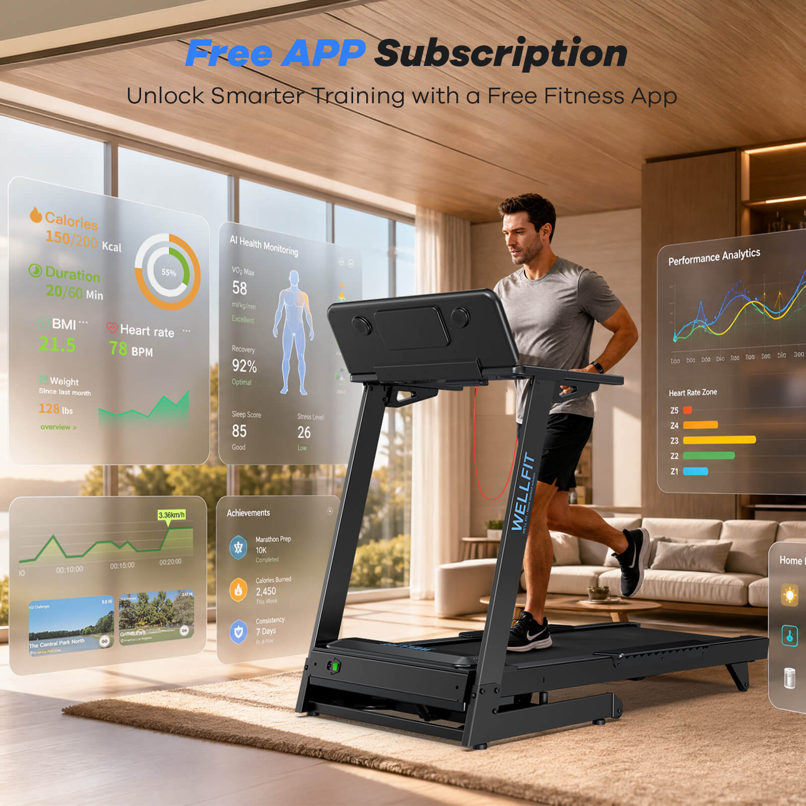 [New] TM029 FOLD-Foldable Heavy Duty Treadmill With 15% Auto Incline