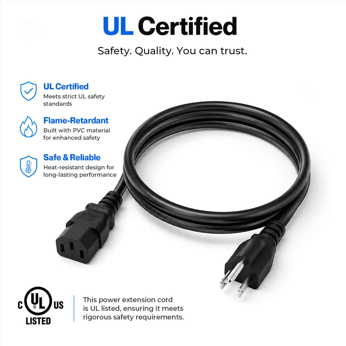 WELLFIT Treadmill 13 Feet Extension Power Cord