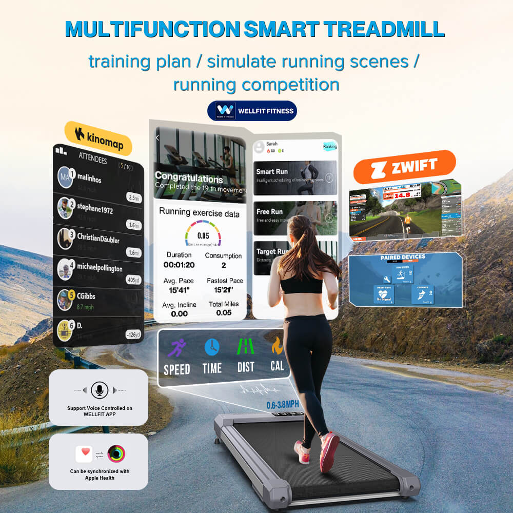 WELLFIT WP001 Under Desk Treadmill With Incline