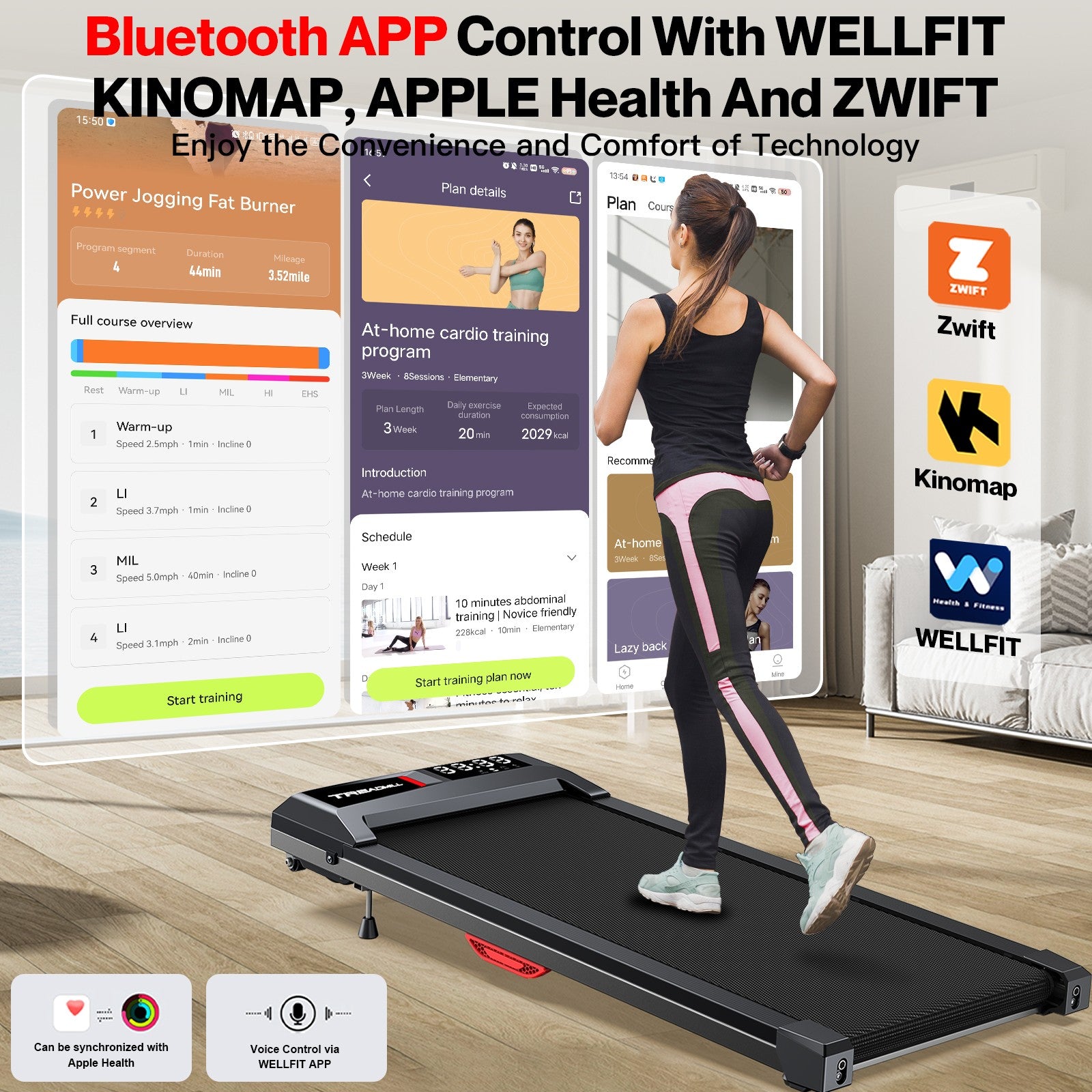 Upgraded WELLFIT WP009 Walking Pad Treadmill With 10% Incline