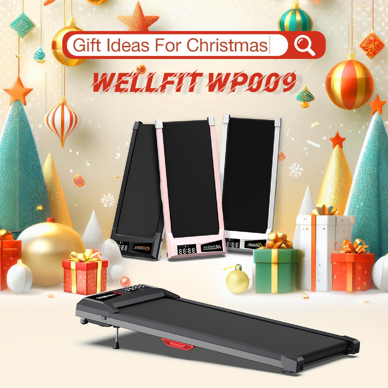 Upgraded WELLFIT WP009 Walking Pad Treadmill With 10% Incline