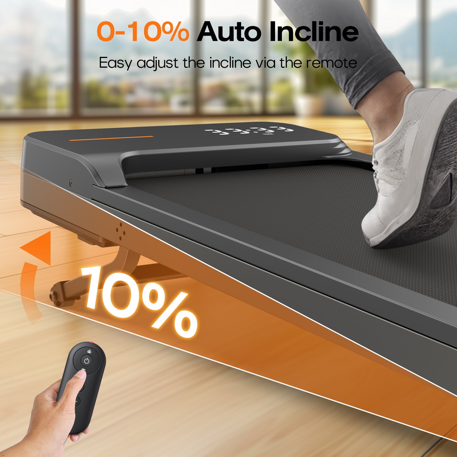 [New Arrival] WP017 10% Auto Incline Under Desk Walking Pad