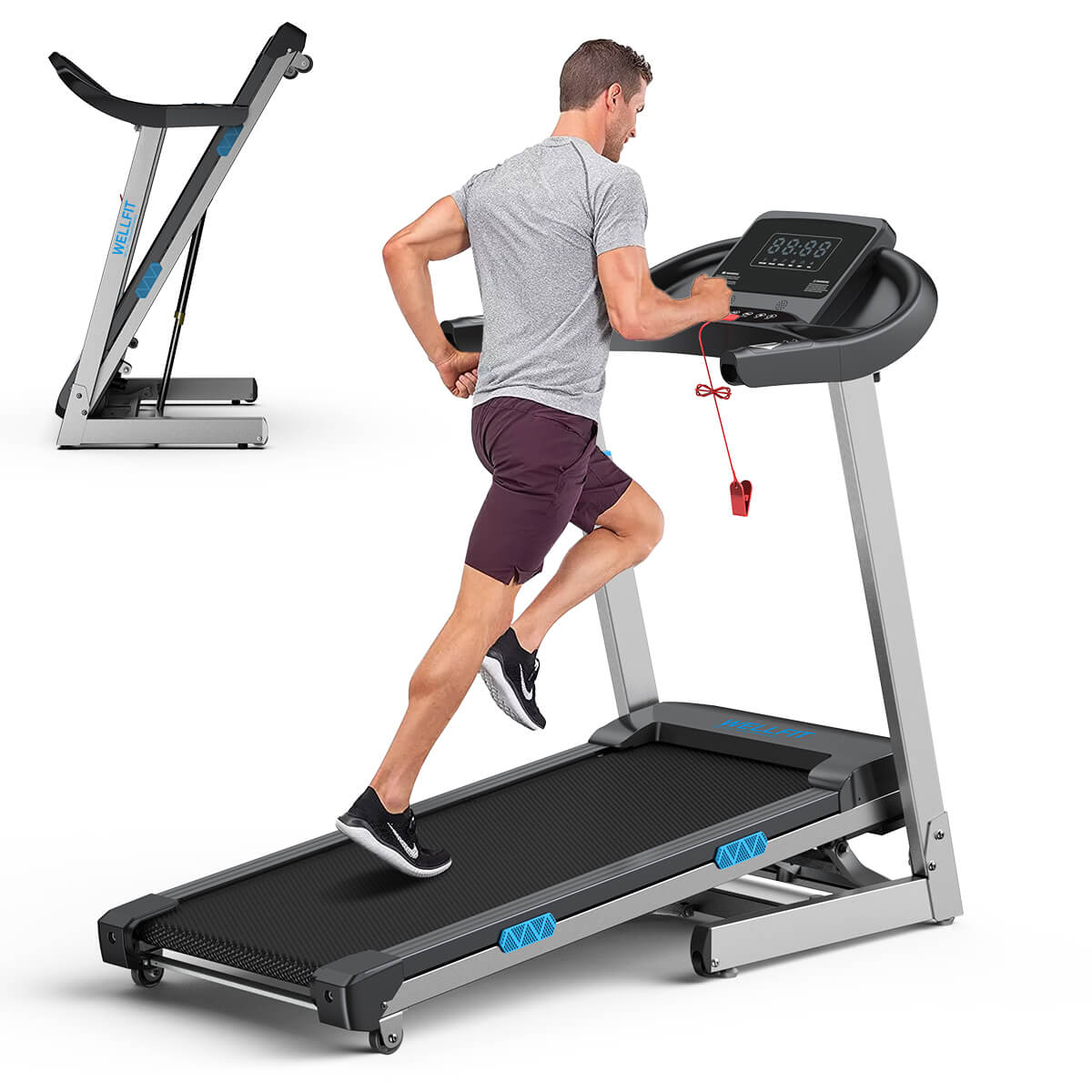 [2026]TM007 Foldable Auto 15% Incline Treadmill 400 LBS Capacity