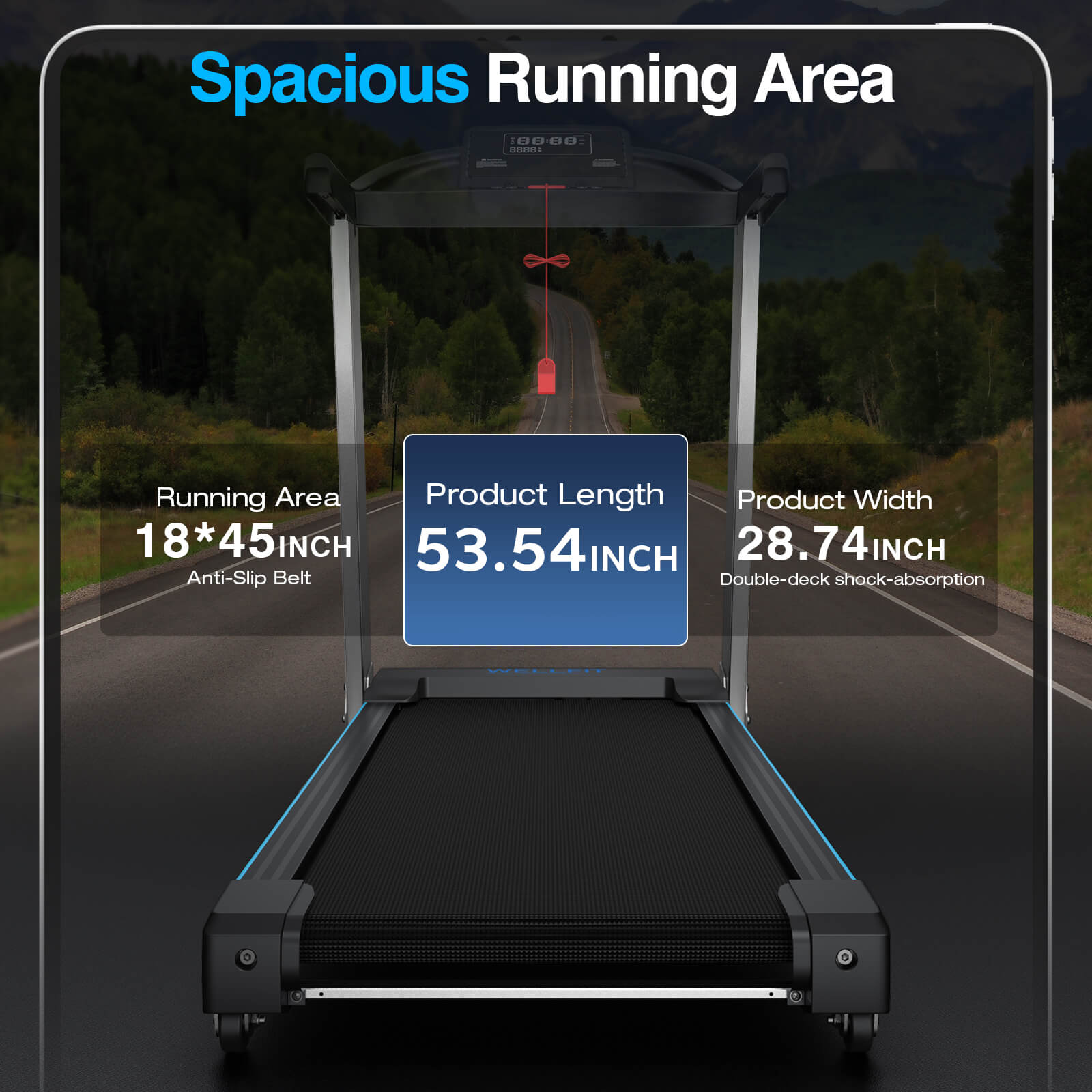 [2026]TM007 Foldable Auto 15% Incline Treadmill 400 LBS Capacity