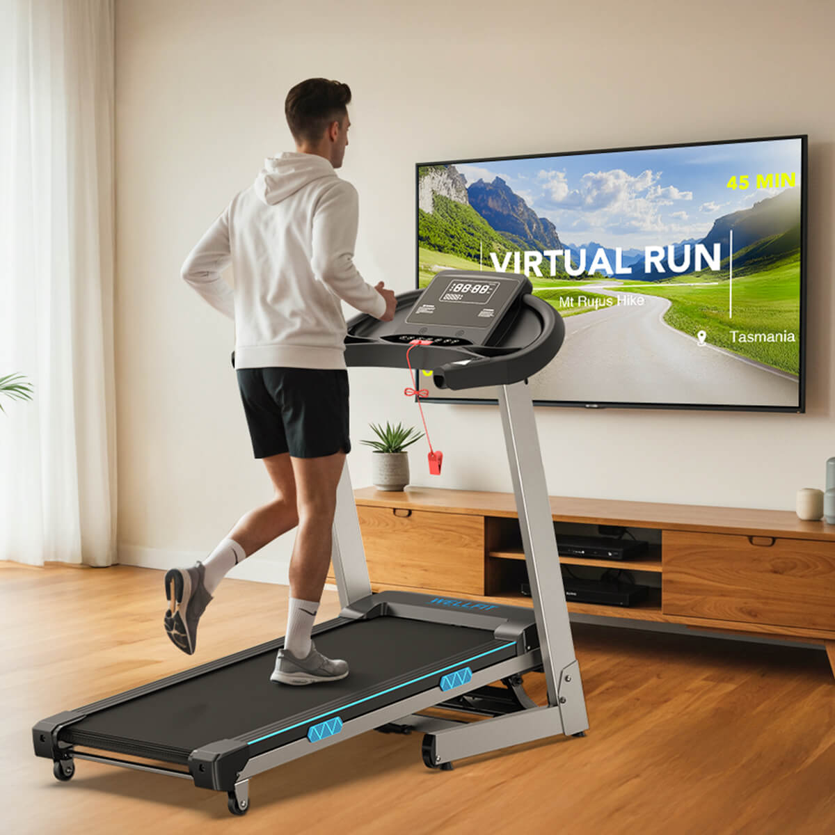 [2026]TM007 Foldable Auto 15% Incline Treadmill 400 LBS Capacity