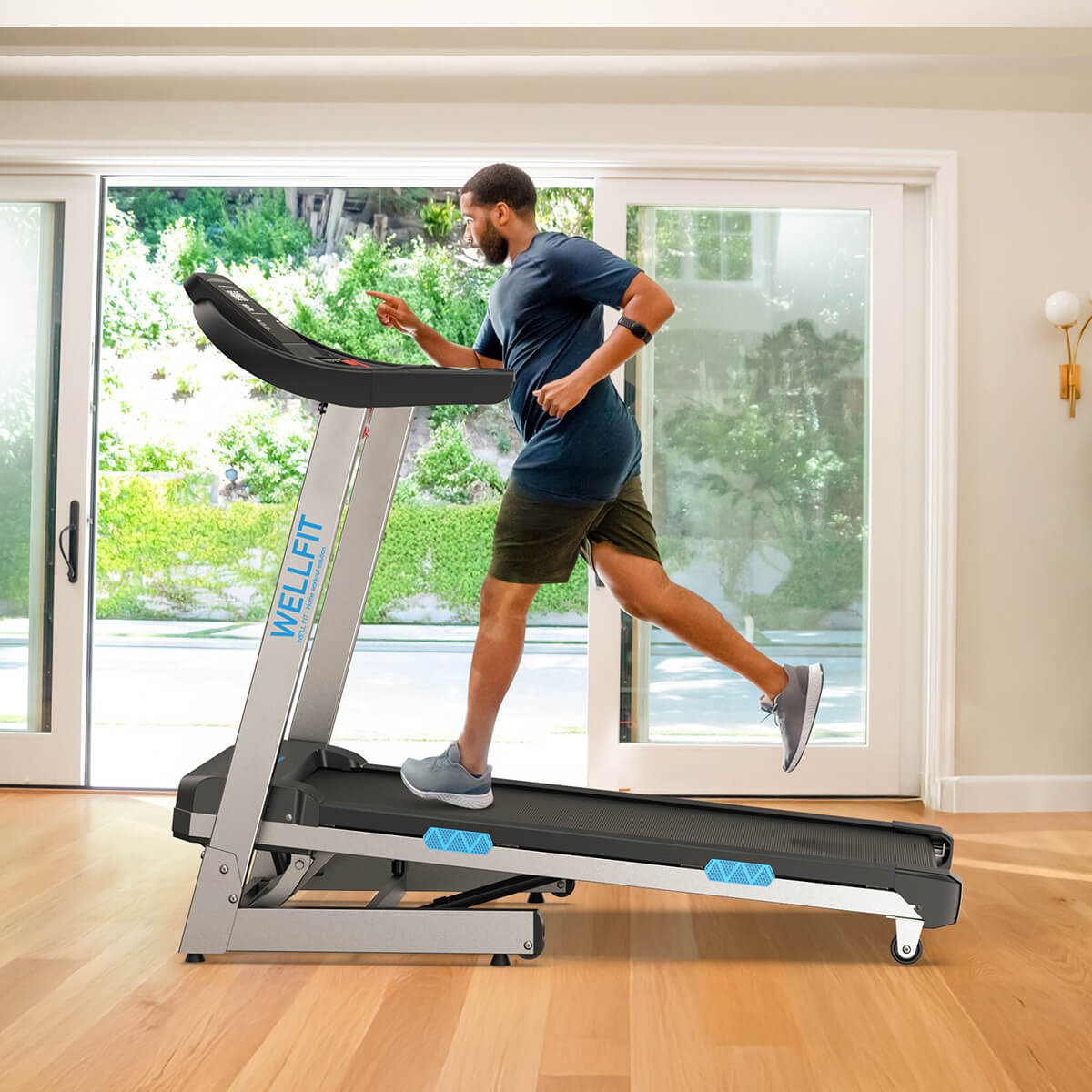 [2026]TM007 Foldable Auto 15% Incline Treadmill 400 LBS Capacity